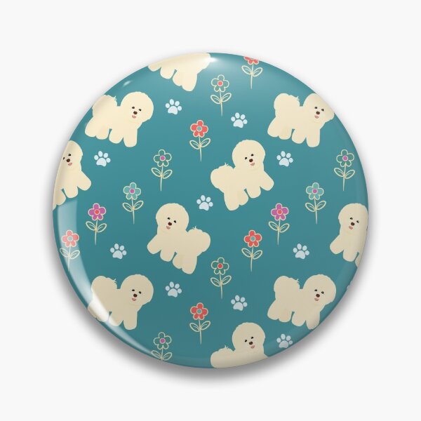 Item preview, Bichon Frise and Flowers designed and sold by Lulupainting.