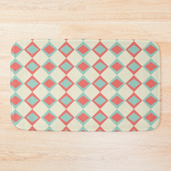 Item preview, Teal And Coral Retro Pattern designed and sold by PlusAdore.