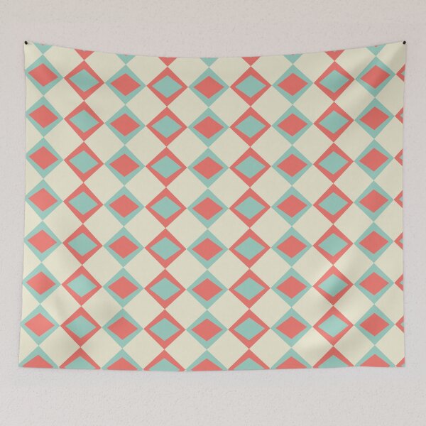 Item preview, Teal And Coral Retro Pattern designed and sold by PlusAdore.