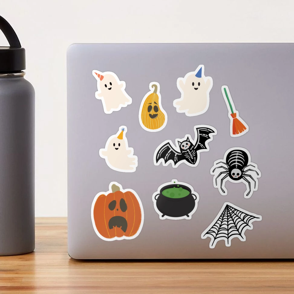 1000 Stück Halloween Aufkleber Rolle - Runde Etiketten Mit Kürbis, Fledermaus, Spinnen, Für Kinder & Dekoration