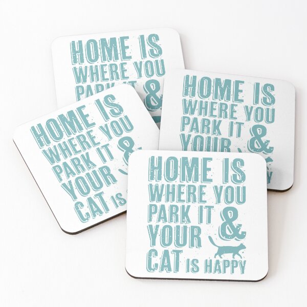 Item preview, Home is where you park it and your cat is happy designed and sold by merchermaier.