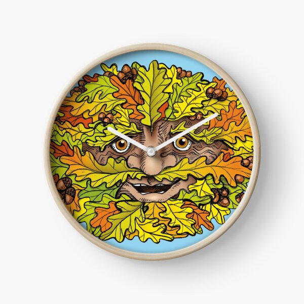 Autumnal Green Man Clock