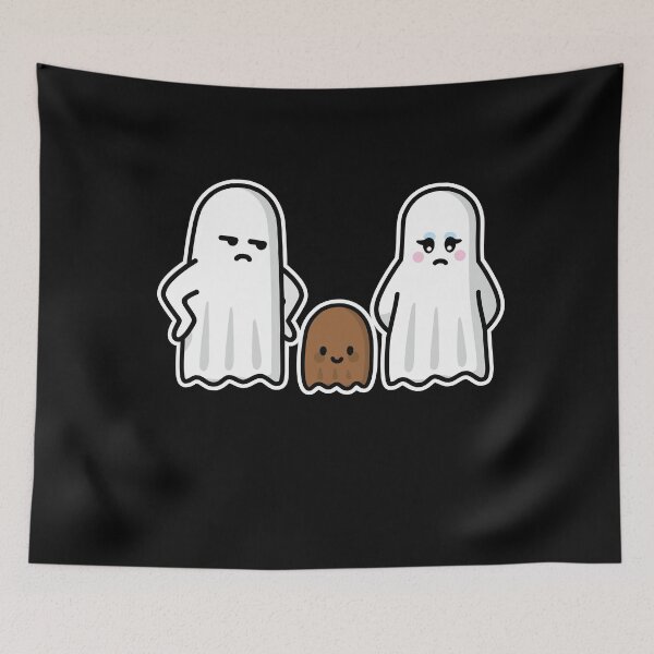Item preview, Funny Halloween cheating ghost wife black baby child cheated designed and sold by LaundryFactory.