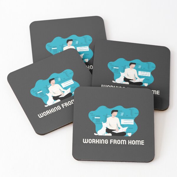 Item preview, Working From Home With Dog designed and sold by HappyFunnyTees.
