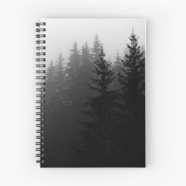 Item preview, Misty Pine Forest in Austria, in Black and White designed and sold by KimVanG.
