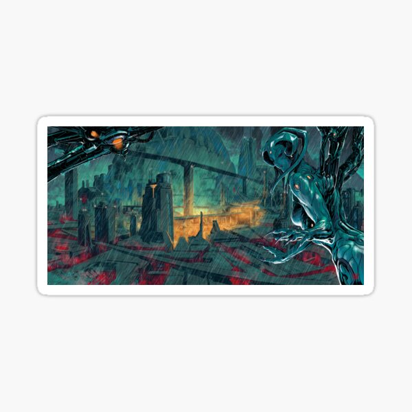 City of eternal rain Sticker