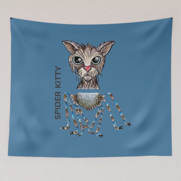 Item preview, SPIDER KITTY by FrankenDuo blue designed and sold by FrankenDuo.