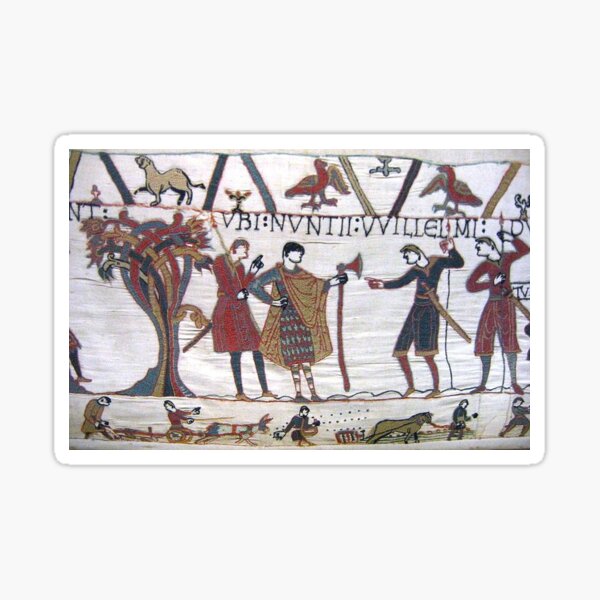 BAYEUX TAPESTRY. The messengers with Guy. Sticker