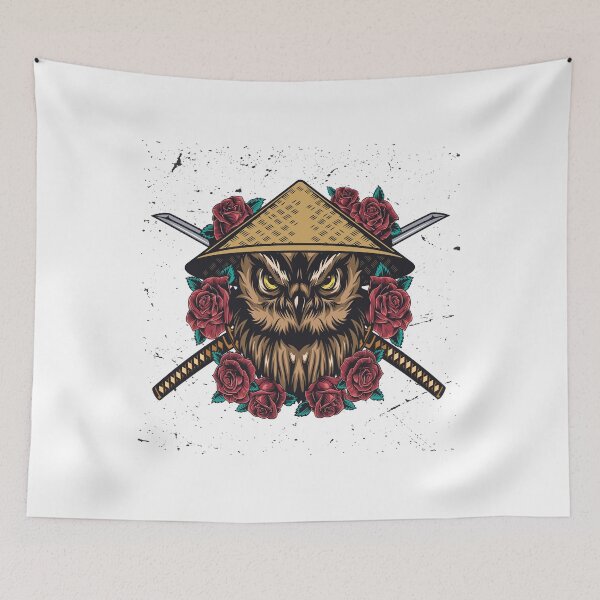 Item preview, Samurai Owl With Roses  designed and sold by JTS STORE.
