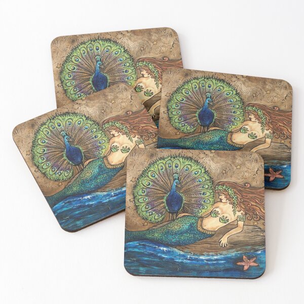 Item preview, Mermaid and Peacock Fantasy designed and sold by artenvironments.