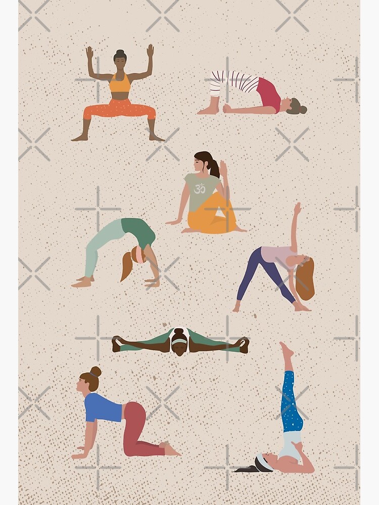 Yoga Poses A3 Art Print | www.stageanalytics.com