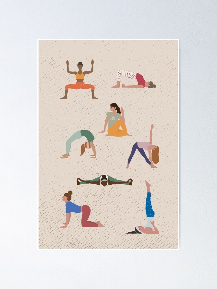Buy Yogasanas White Poster for Yoga Studios - A3 Framed Poster Online -  Indic Inspirations – indic inspirations