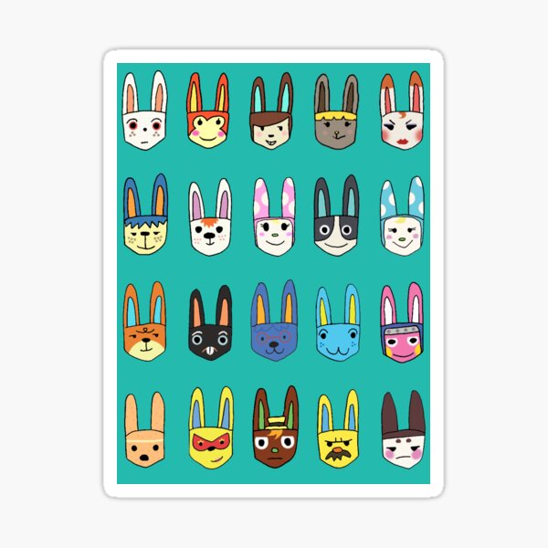 AC style Rabbits Sticker