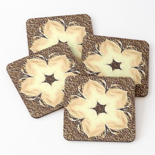 Item preview, golden star flower laid on golden sand  designed and sold by StephanieCAD.