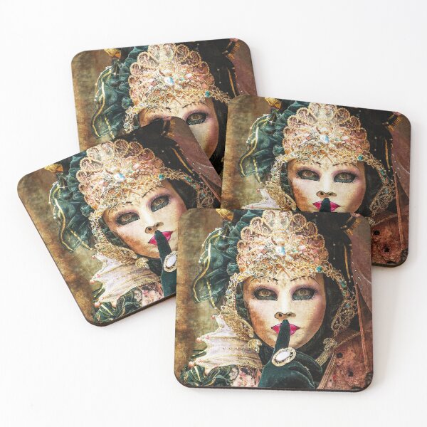 Item preview, Venice Carnival. Mask Green Velvet designed and sold by CatCoconut-Art.