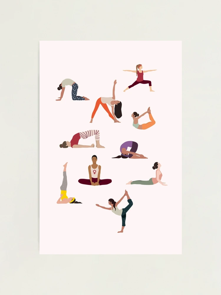 Namaste Yoga Art Good Vibes Print Yogini Lotus Pose Yoga Print