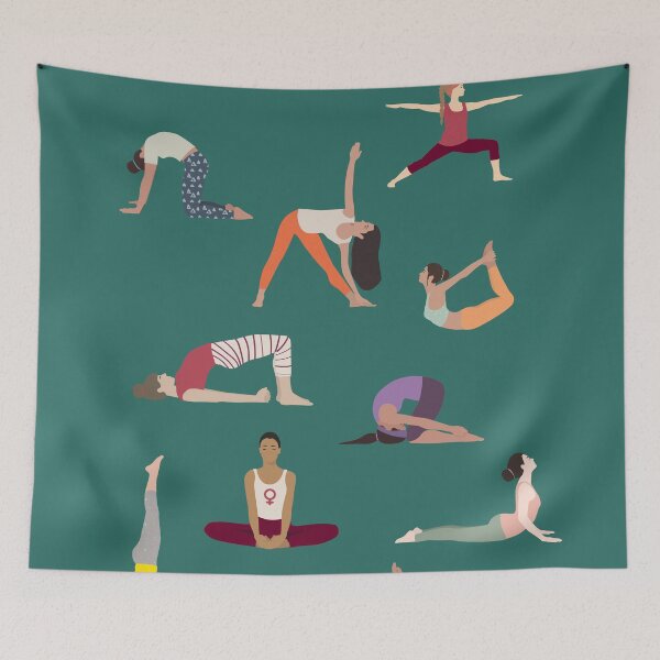 Item preview, Yoga Poses | Yoga Artwork | Yoga Drawing | Yoga Asana | Yoga Practice  designed and sold by Sadhana Design Studio.