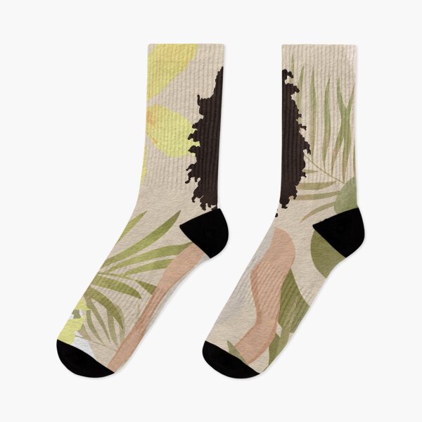 Item preview, Tropical digital drawing textured flat with leaves designed and sold by Alillluna.