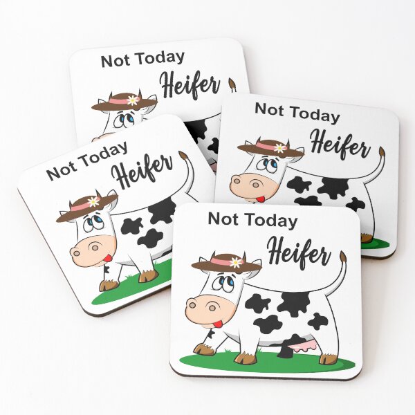 Item preview, Not Today Heifer - Cow with Hat designed and sold by ittybittyowl.
