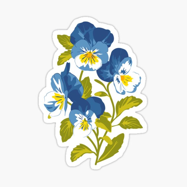 Item preview, Blue Pansy Pattern designed and sold by lents.