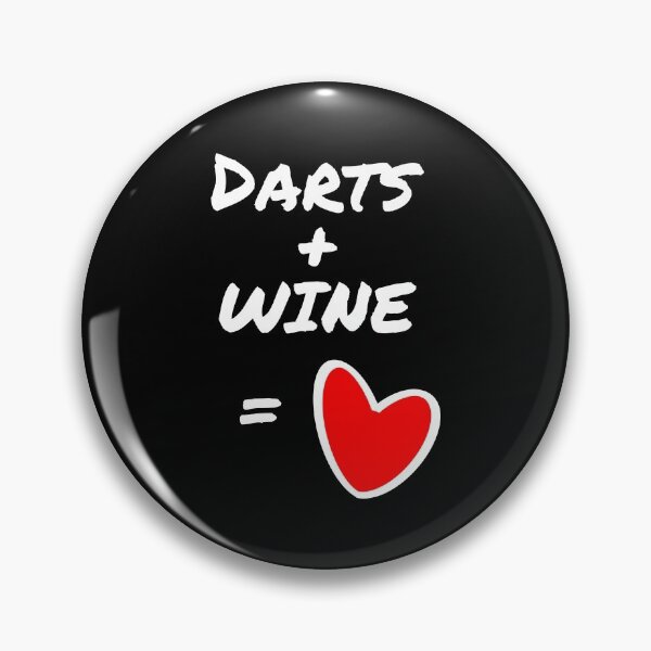 Item preview, Darts + wine = heart designed and sold by TheGreenGoat.