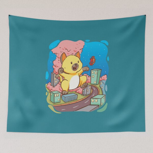 Item preview, Cute cat playing with cars and houses designed and sold by MissCookieFairy.