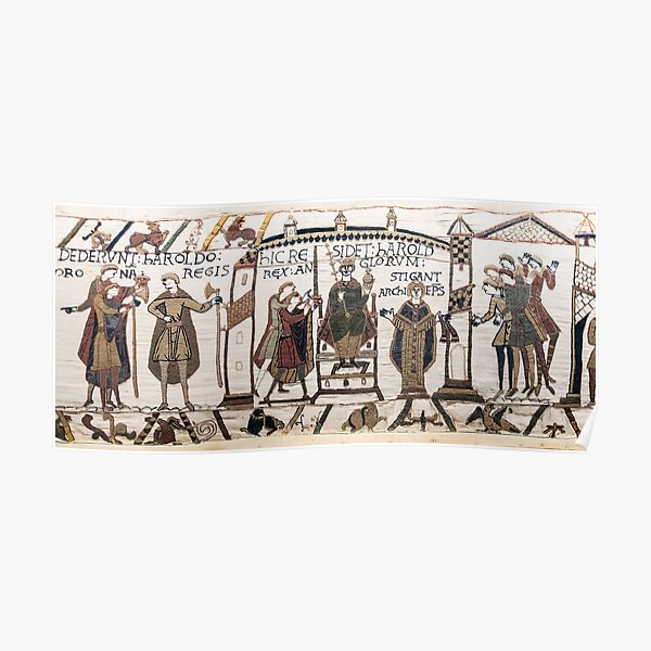 BAYEUX TAPESTRY. Coronation of Harold. Poster