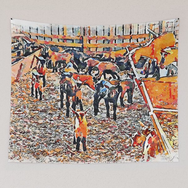 Item preview, Goats in the stall designed and sold by Giuseppe Cocco.