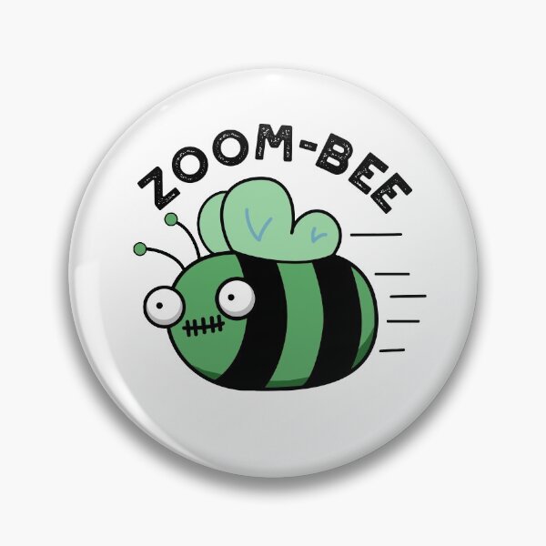 Item preview, Zoom-bee Halloween Funny Zombie Bee Puns designed and sold by punnybone.