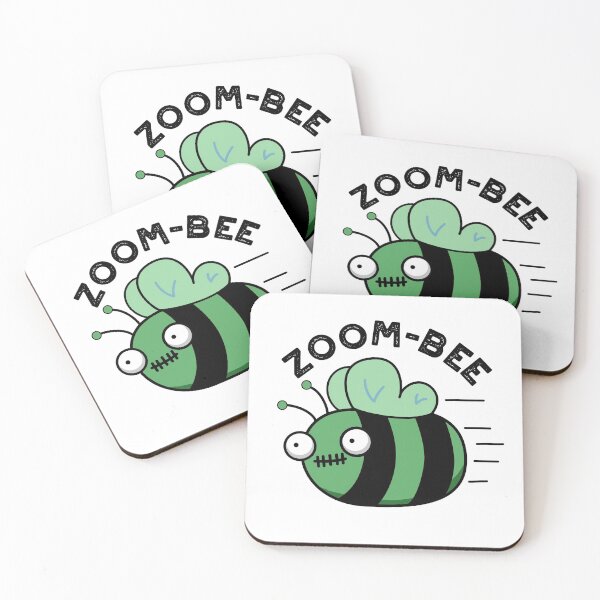 Item preview, Zoom-bee Halloween Funny Zombie Bee Puns designed and sold by punnybone.