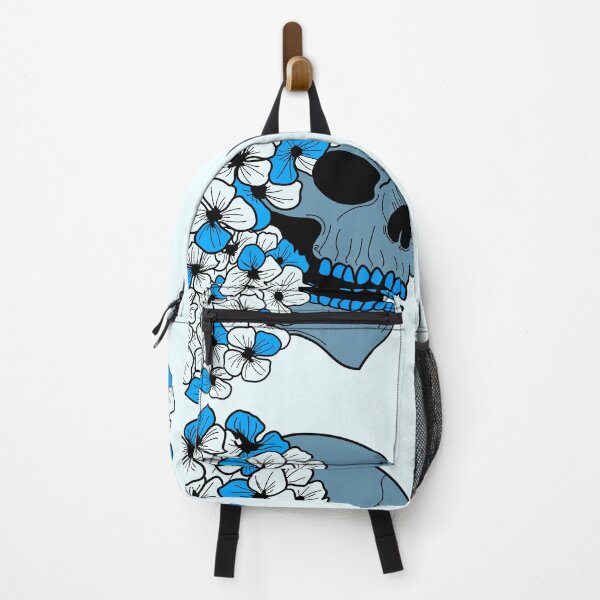 Item preview, Blue skull and turquoise blue hydrangeas designed and sold by BV-creas.