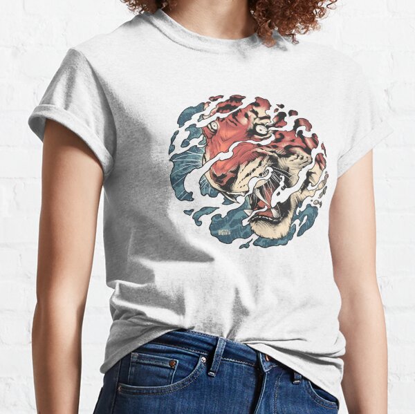Tora - arte del tatuaje de tigre japonés Camiseta clásica