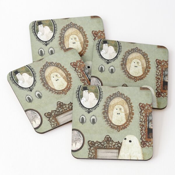 There's A Ghost in the Portrait Gallery Coasters (Set of 4)