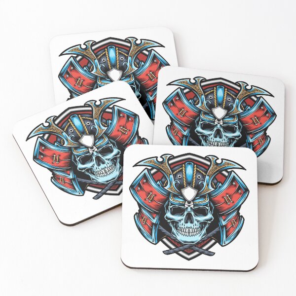 Item preview, Blue Skull With Samurai Helmet designed and sold by JTS STORE.