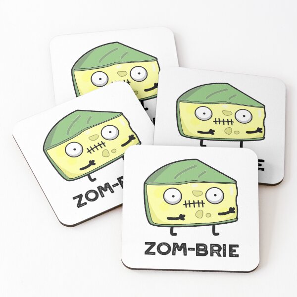 Item preview, Zom-brie Halloween Funny Zombie Brie Cheese Puns  designed and sold by punnybone.
