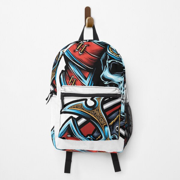 Item preview, Blue Skull With Samurai Helmet designed and sold by JTS STORE.