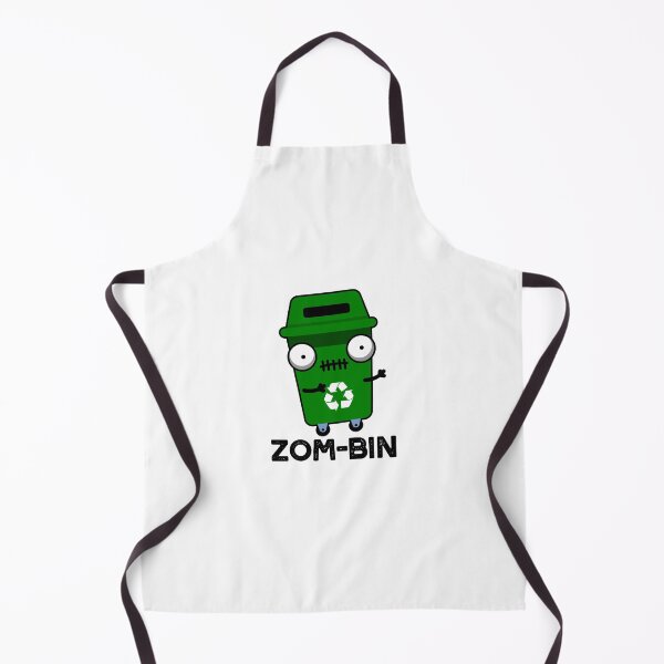 Item preview, Zom-bin Halloween Funny Zombie Trash Bin Puns  designed and sold by punnybone.