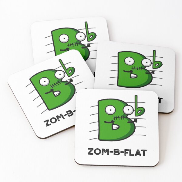 Item preview, Zom-B-Flat Halloween Funny Zombie Music Puns  designed and sold by punnybone.