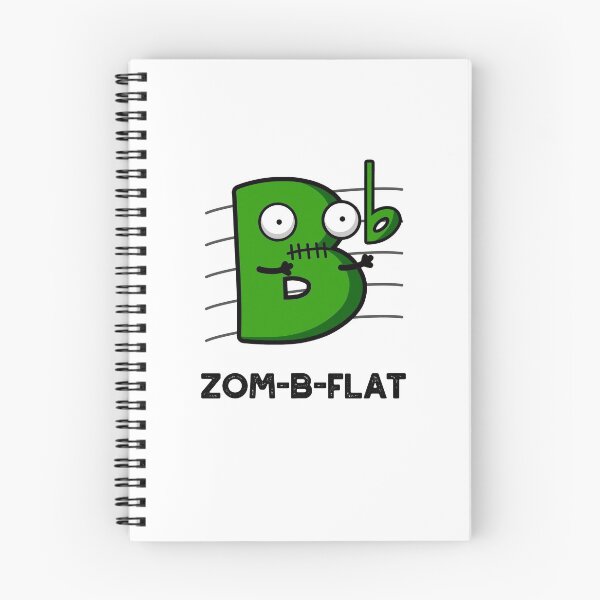 Item preview, Zom-B-Flat Halloween Funny Zombie Music Puns designed and sold by punnybone.