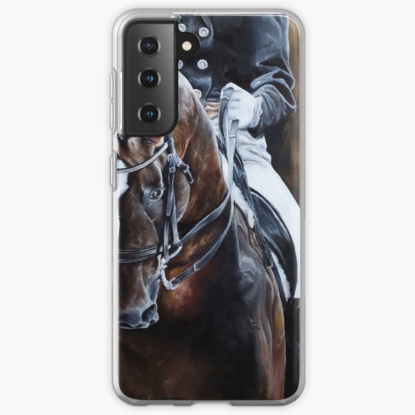 Dressage Horse on Gold Samsung Galaxy Soft Case