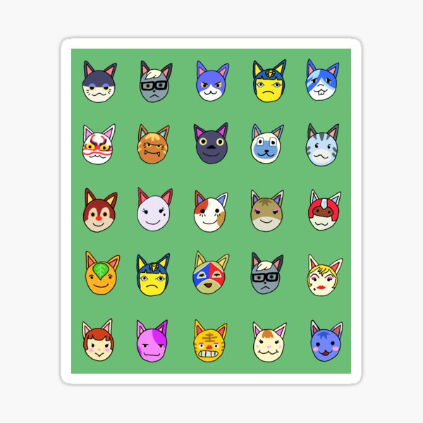 Animal Crossing Cats Sticker