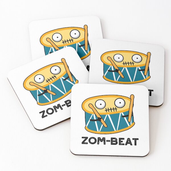 Item preview, Zom-beat Halloween Funny Zombie Drum Puns  designed and sold by punnybone.