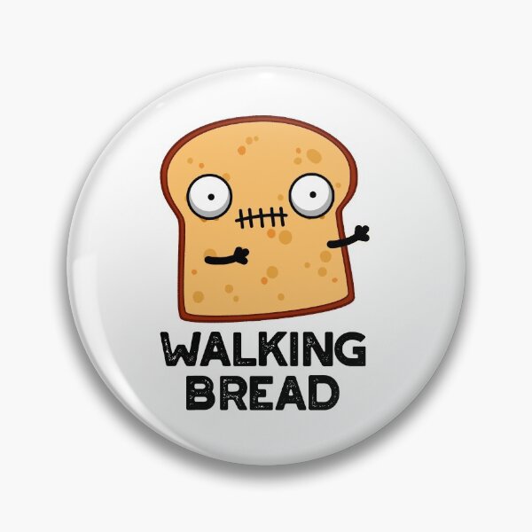 Item preview, Walking Bread Cute Halloween Zombie Food Pun  designed and sold by punnybone.