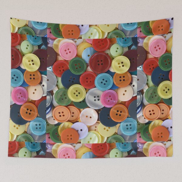 Item preview, Colorful Button Pile Pattern designed and sold by luchik-and-co.