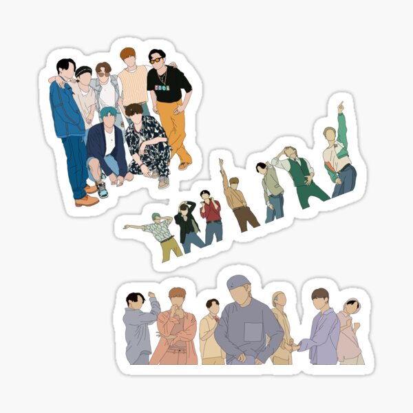 "Dynamite Bts Sticker pack, stickers set" Sticker by NoonaStudio