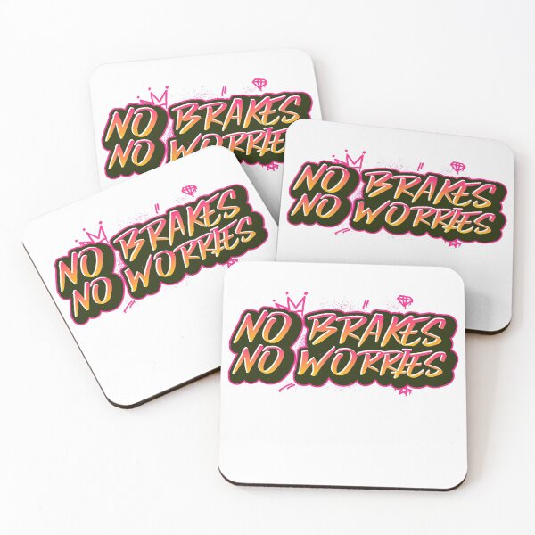 Item preview, No Brakes No Worries, bmx ,  fixed gear bike lover gift designed and sold by RoManSmArt.