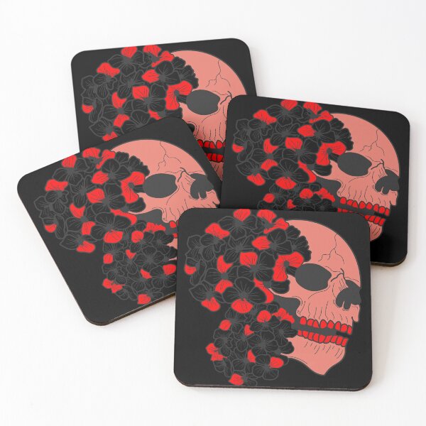 Item preview, Skull and red hydrangeas designed and sold by BV-creas.