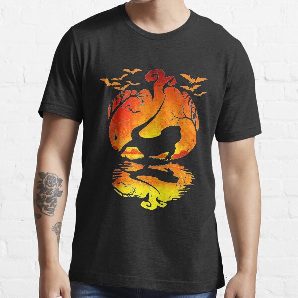Bearded Dragon Silhouette Pumpkin Halloween Costume Gift Essential T-Shirt