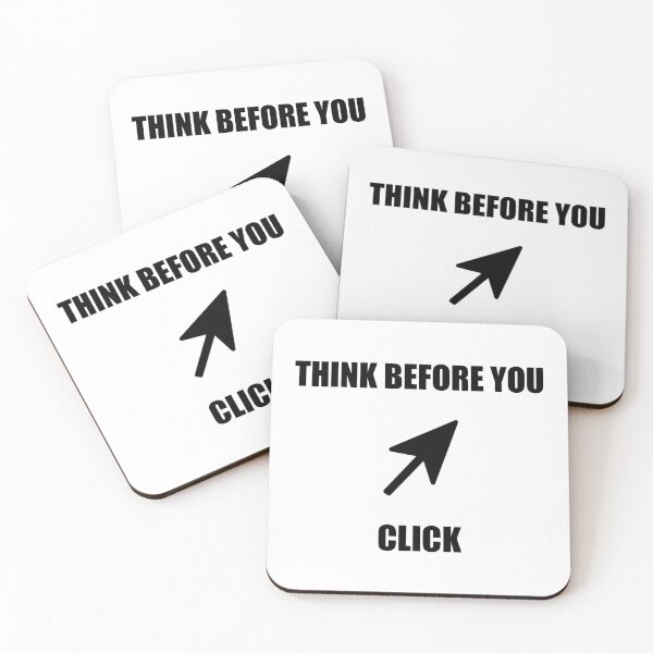 Item preview, Think Before You Click, cursor design | cybersecurity designed and sold by robinverheul.