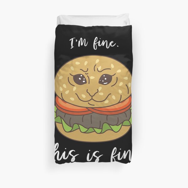 Cheeseburger Meme Duvet Covers Redbubble - giant cheezburger roblox